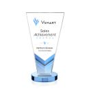 Burney Full Color Sky Blue Polygon Crystal Award