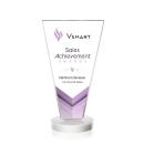 Burney Full Color White Polygon Crystal Award