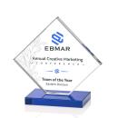 Wellington Full Color Blue Diamond Crystal Award