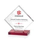 Wellington Full Color Red  Diamond Crystal Award