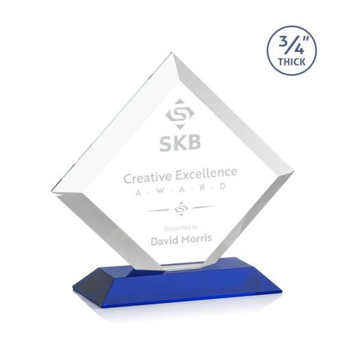 Awards and Trophies - Crystal Awards - Belaire Blue Diamond Crystal Award