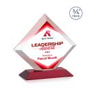 Belaire Full Color Red Diamond Crystal Award