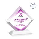 Belaire Full Color White Diamond Crystal Award