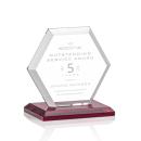 Barnett Red Polygon Crystal Award