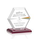 Barnett Full Color Red Polygon Crystal Award