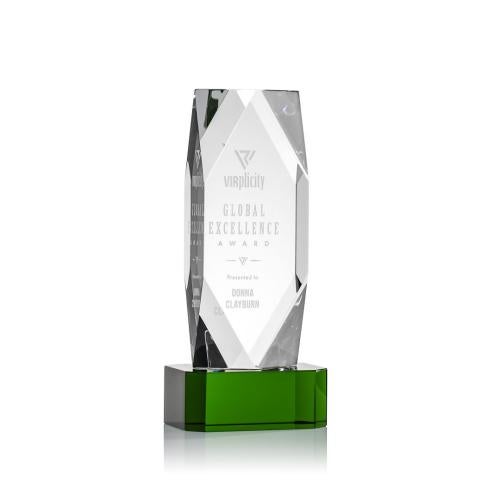 Awards and Trophies - Crystal Awards - Delta  Green on Base Towers Crystal Award