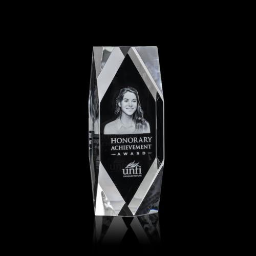 Awards and Trophies - Crystal Awards - Delta Towers 3D Crystal Award