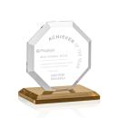 Leyland Amber Polygon Crystal Award