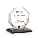 Leyland Full Color Black Polygon Crystal Award
