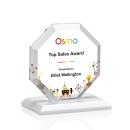 Leyland Full Color White Polygon Crystal Award