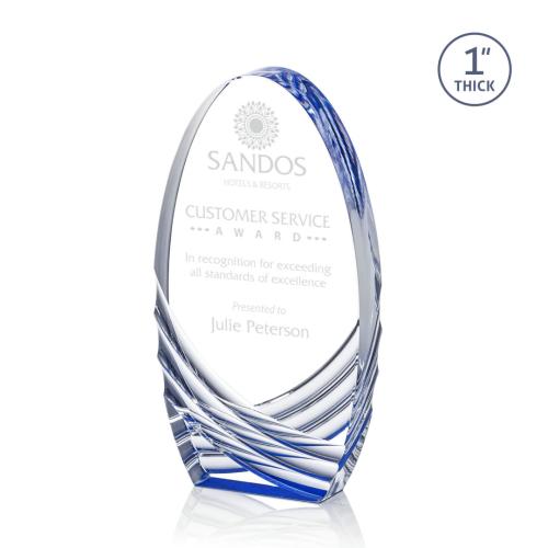 Awards and Trophies - Acrylic Awards - Westbury Blue Circle Acrylic Award