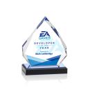 Beckenham Full Color  Blue Polygon Acrylic Award