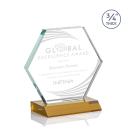 Pickering Amber Polygon Crystal Award