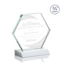 Pickering White Polygon Crystal Award