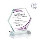 Pickering Full Color Starfire Polygon Crystal Award