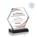 Pickering Full Color Black Polygon Crystal Award