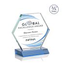 Pickering Full Color Sky Blue Polygon Crystal Award