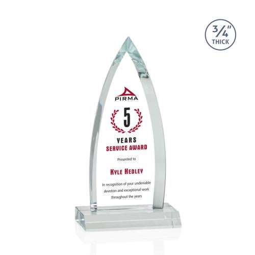 Awards and Trophies - Crystal Awards - Shildon Full Color Starfire Peaks Crystal Award