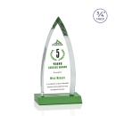 Shildon Full Color Green Peaks Crystal Award