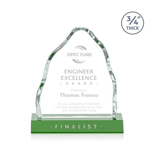 Awards and Trophies - Crystal Awards - Dunwich Green  Crystal Award