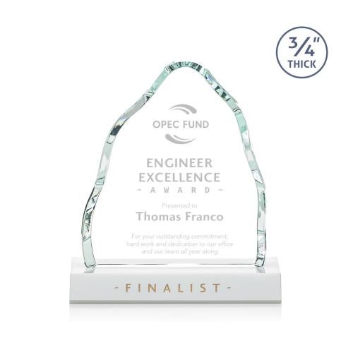 Awards and Trophies - Crystal Awards - Dunwich White  Crystal Award