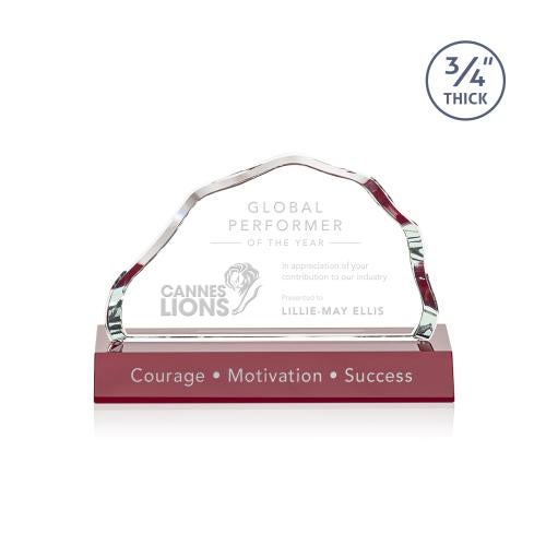 Awards and Trophies - Crystal Awards - Highbridge Red Crystal Award