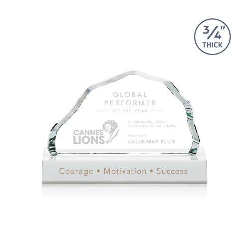 Awards and Trophies - Crystal Awards - Highbridge White  Crystal Award
