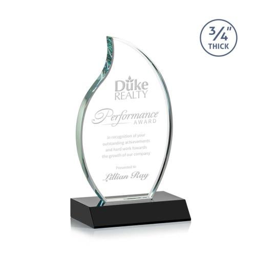 Awards and Trophies - Crystal Awards - Croydon Black Flame Crystal Award