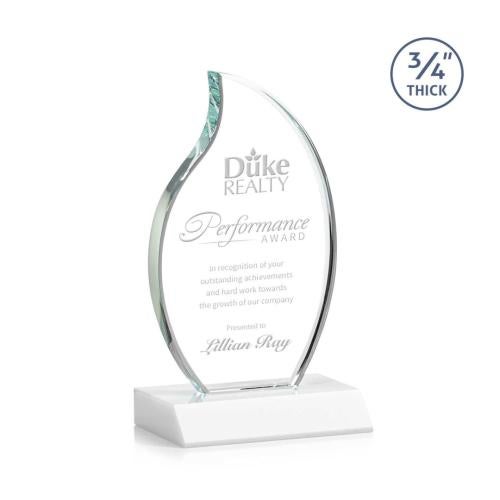 Awards and Trophies - Crystal Awards - Croydon White Flame Crystal Award