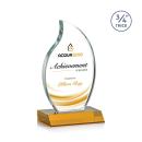 Croydon Full Color Amber Flame Crystal Award