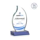 Croydon Full Color Blue Flame Crystal Award