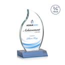 Croydon Full Color Sky Blue Flame Crystal Award