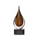 Barcelo Black on Paragon Base Tear Drop Glass Award