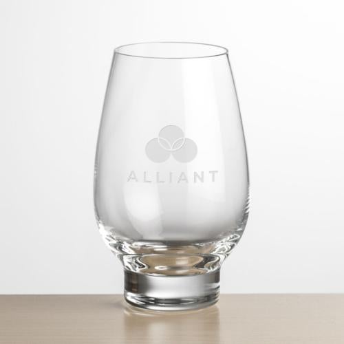 Corporate Gifts - Barware - Wine Glasses - Stemless - Glenarden Stemless Wine - Deep Etch