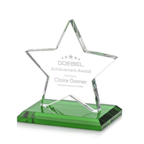 Awards and Trophies - Crystal Awards - Sudbury Green Star Crystal Award