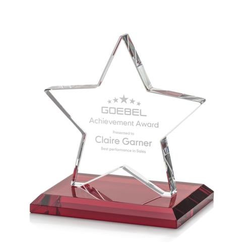 Awards and Trophies - Crystal Awards - Sudbury Red Star Crystal Award