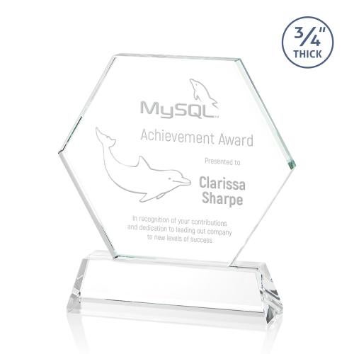 Awards and Trophies - Crystal Awards - Ralston Optical Polygon Crystal Award