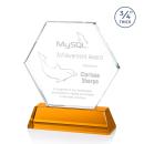 Ralston Amber Polygon Crystal Award