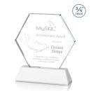 Ralston White Polygon Crystal Award