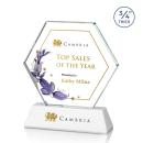 Ralston Full Color White Polygon Crystal Award
