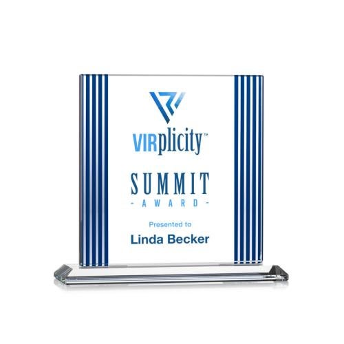 Awards and Trophies - Crystal Awards - Brooklyn Full Color Rectangle Crystal Award