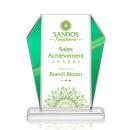 Newbury Full Color Green Peaks Crystal Award