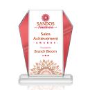 Newbury Full Color Red Peaks Crystal Award