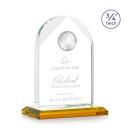 Blake Amber Globe Crystal Award