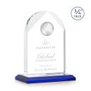 Blake Blue Globe Crystal Award