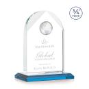 Blake Sky Blue Globe Crystal Award