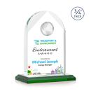 Blake Full Color Green Globe Crystal Award