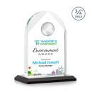 Blake Full Color Black Globe Crystal Award