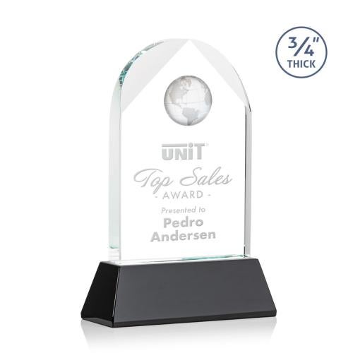 Awards and Trophies - Crystal Awards - Blake Globe on Newhaven - Black