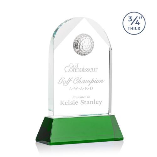 Awards and Trophies - Crystal Awards - Blake Golf on Newhaven - Green